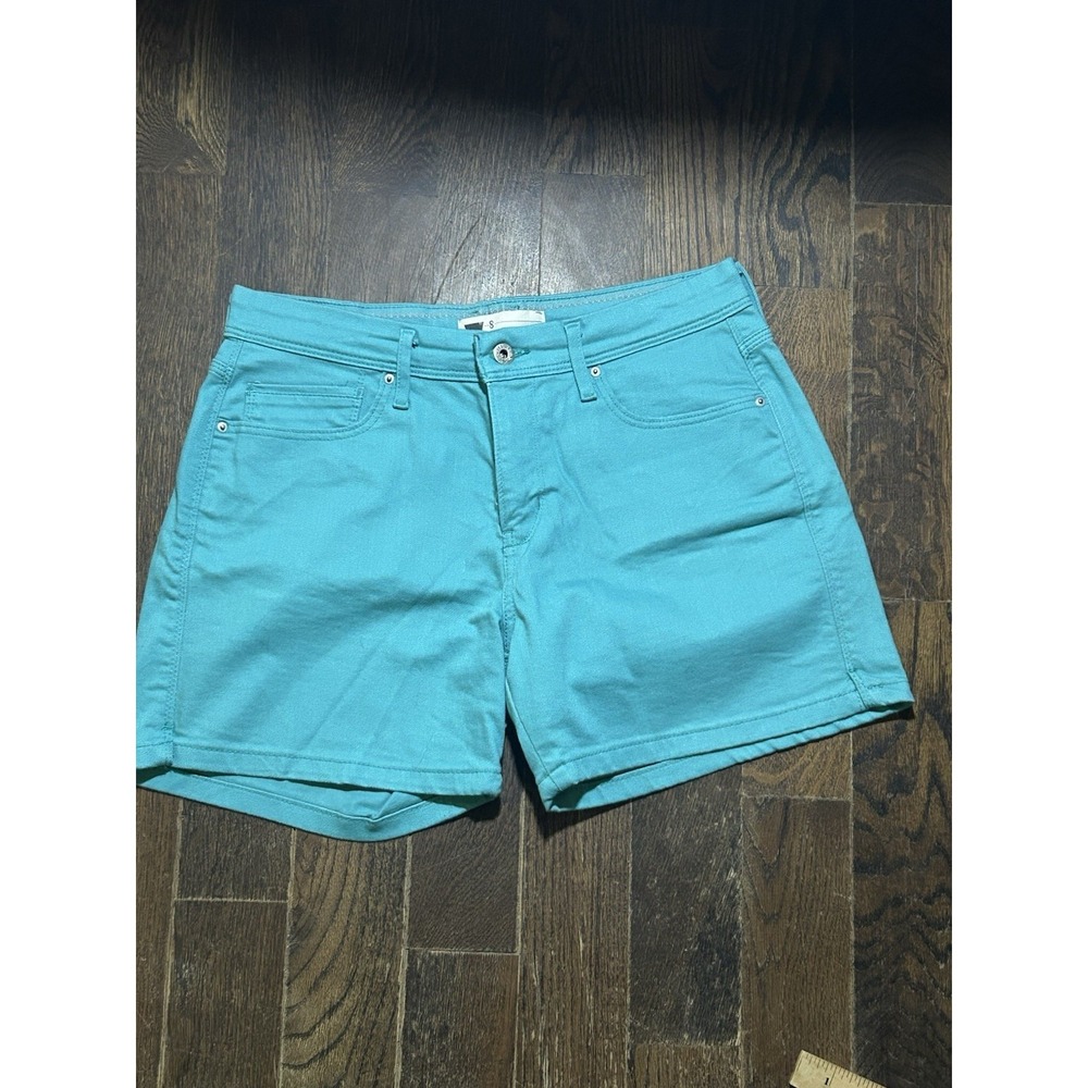 Women's 2013 Levi's Jean Shorts Stretch 5 Pocket Light Blue Size 8 (Waist 29)